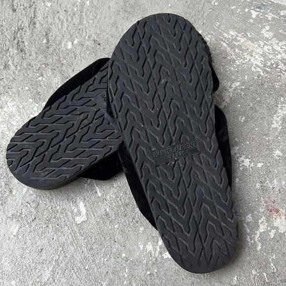 Saint Laurent velvet slides - Picture 10 of 11